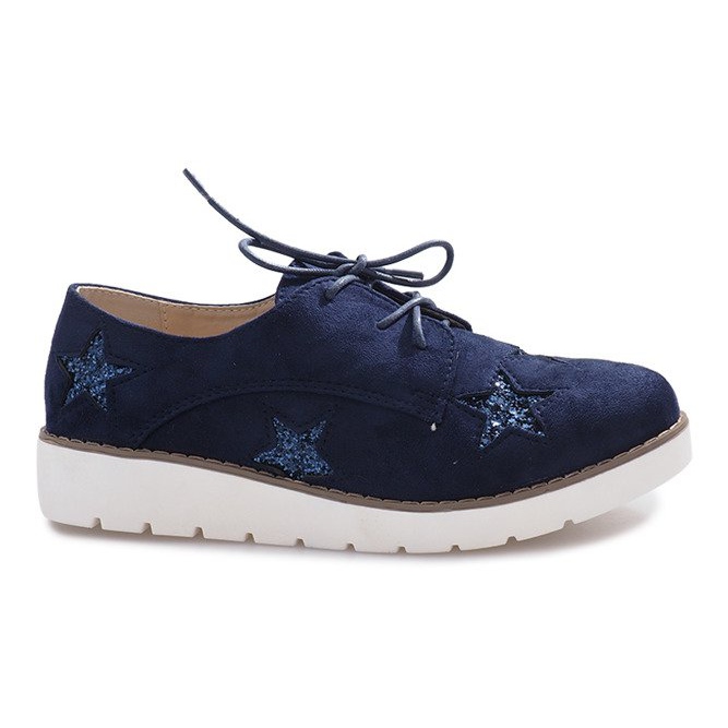 Navy blue loafers with Big Stars