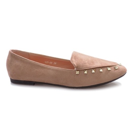 Pink Hawen studded slip-ons