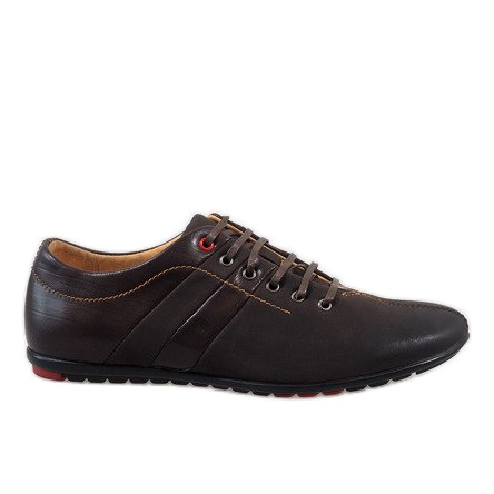 Brown men's shoes WF931-3