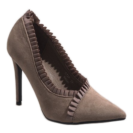 Brown classic high heels C72P green Brown classic high heels C72P green