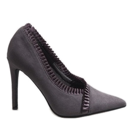 Gray classic high heels C72P grey
