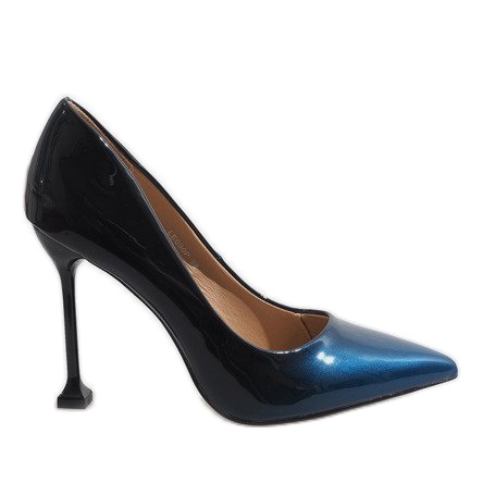 Navy blue lacquered LE030P heels