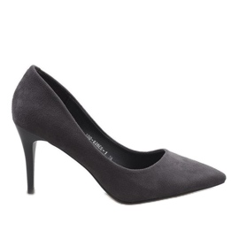 Gray classic suede stilettos 100-828ES-1 grey