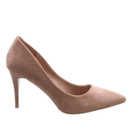 Pink classic suede stilettos 100-828ES-1