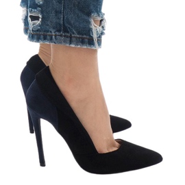 Black classic suede heels 95299-35