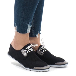 Black 288-86 Lycra Slip-On Sneakers Black 288-86 Lycra Slip-On Sneakers
