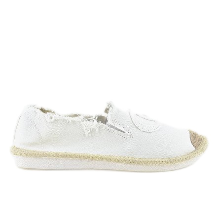 White slip-on espadrilles NB273P-3