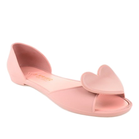 Pink melissa rubber ballerinas with a heart KM121-24