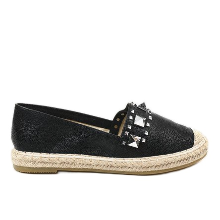 Black espadrilles with LX-206 studs