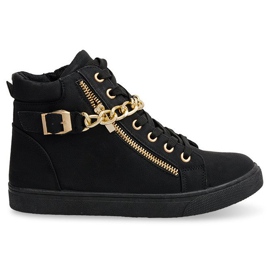 Decorated Sneakers B01 Black Decorated Sneakers B01 Black