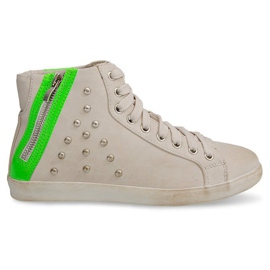 High Sneakers With Studs F16 Beige High Sneakers With Studs F16 Beige