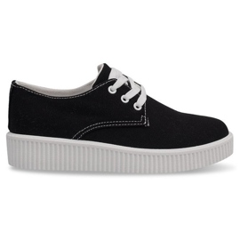 Black creepers BK-15 lace-up sneakers