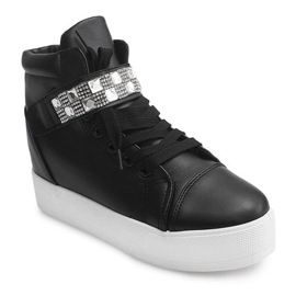 High Wedge Sneakers 51113 Black High Wedge Sneakers 51113 Black