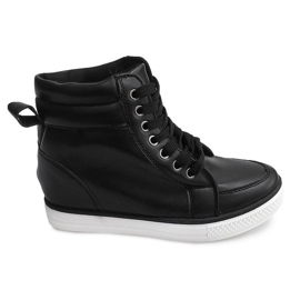 High Wedge Sneakers 15001 Black High Wedge Sneakers 15001 Black