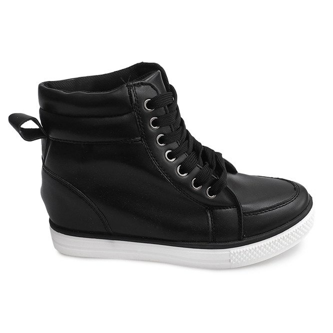 High Wedge Sneakers 15001 Black