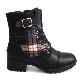 Boots Lace-up Boots Lattice B2913 Black Boots Lace-up Boots Lattice B2913 Black