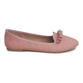 Suede Ballerinas With Bow 1188-20 Pink