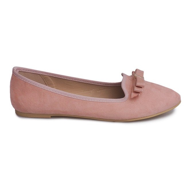 Suede Ballerinas With Bow 1188-20 Pink