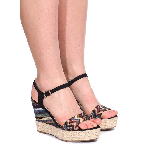 Wedge Sandals 100-540 Black