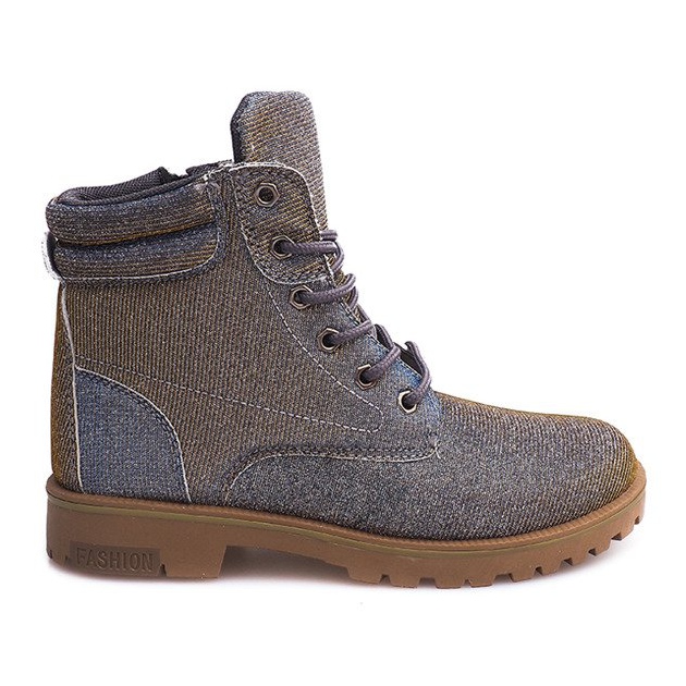 Timberki Trapery TL042-13 GRAY / BROWN grey