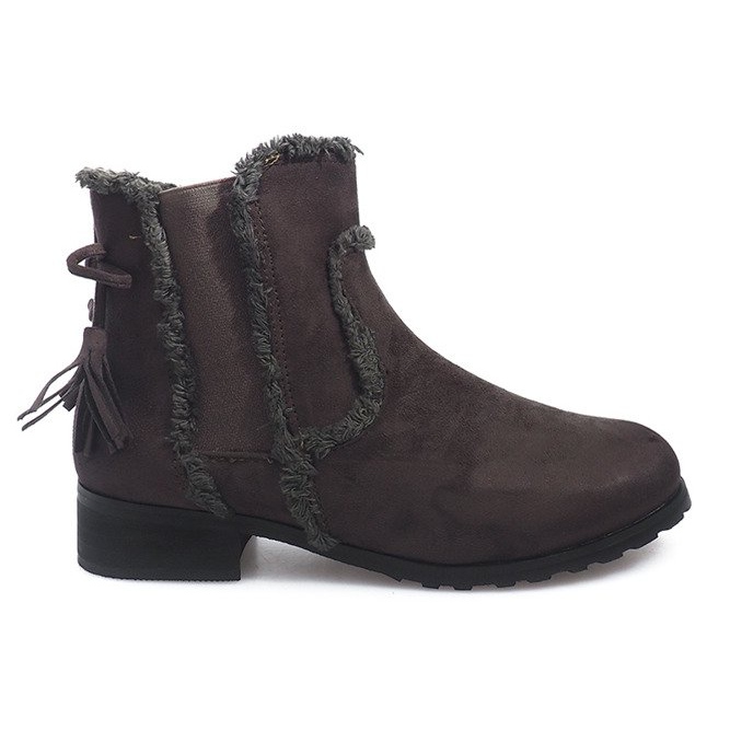 Warm Boots Jodhpur Fur W156 Atrovirens brown