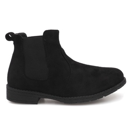 Suede Booties Jodhpur 7-K3520A Black
