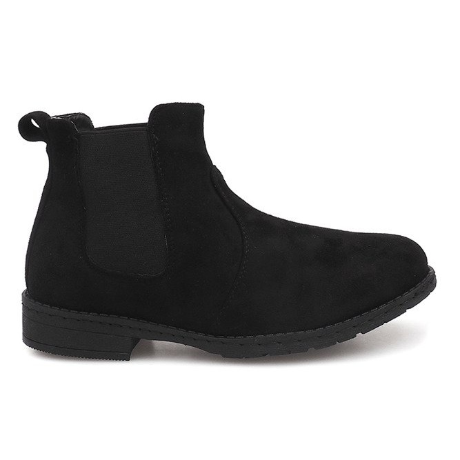 Suede Booties Jodhpur 7-K3520A Black