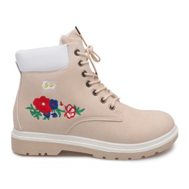 Insulated Timber boots SJ669-5 Beige