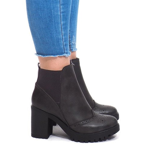 Warm boots 35-611 Gray grey