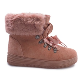Boots With Fur 8898 Pink
