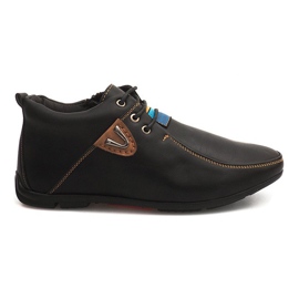 High Warm Boots Tied WF622-3 Black