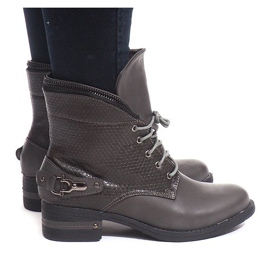 Fashionable boots V-7 Gray grey