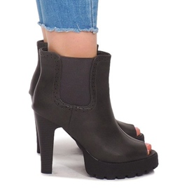 Open boots on a post B2901-PB Gray grey