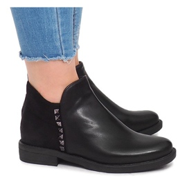 Boots With Zipper WW070A Black