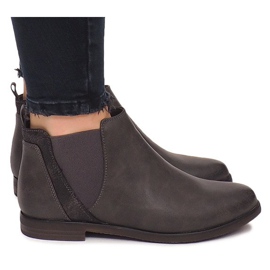951-PA Gray Boots With Elastic grey