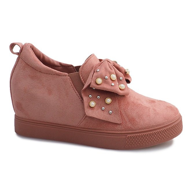 Pink wedge sneakers 6186