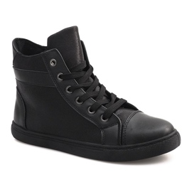 High Shiny Sneakers TL510-1 Black