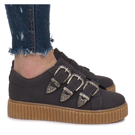 Gray Sneakers On The Creepersy Candice Platform grey