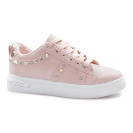 Pink sneakers with Lucette studs