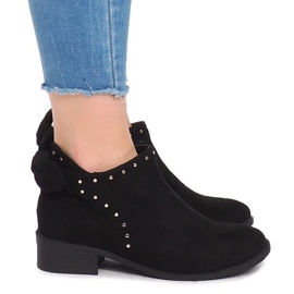 Suede Boots With Zipper LL230 Black