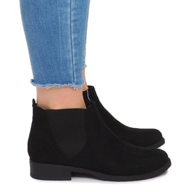 Suede Boots With Elastic C-5 Black