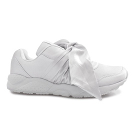 Gray sports sneakers with Laure bows grey
