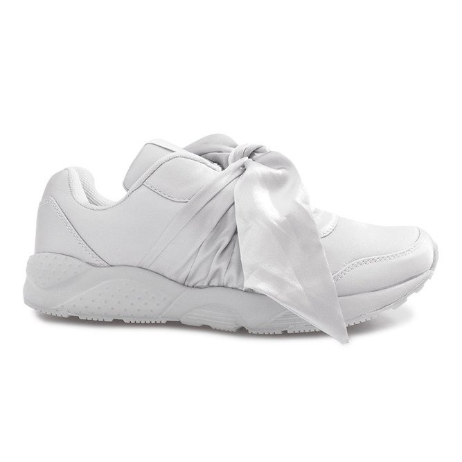 Gray sports sneakers with Laure bows grey