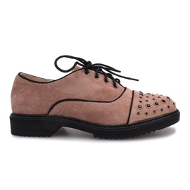 Pink brogues with Raymonde studs