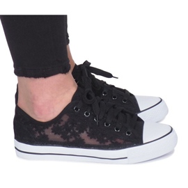 Black Impress openwork sneakers Black Impress openwork sneakers