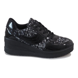 Black sneakers on the BKA-113 wedge Black sneakers on the BKA-113 wedge