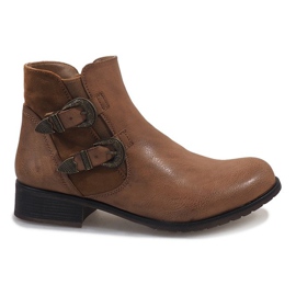 Camel ankle boots with buckles 2993 brown Camel ankle boots with buckles 2993 brown