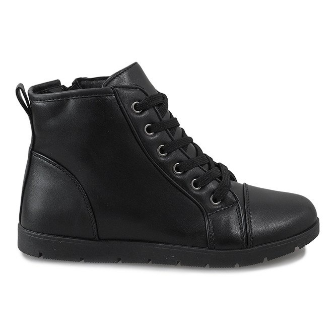 Black MY551-2T ​​lace-up boots