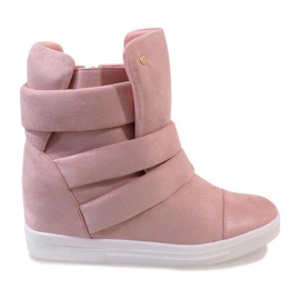 Pink wedge sneakers H6508-11