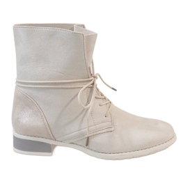 Beige suede boots 16006-53